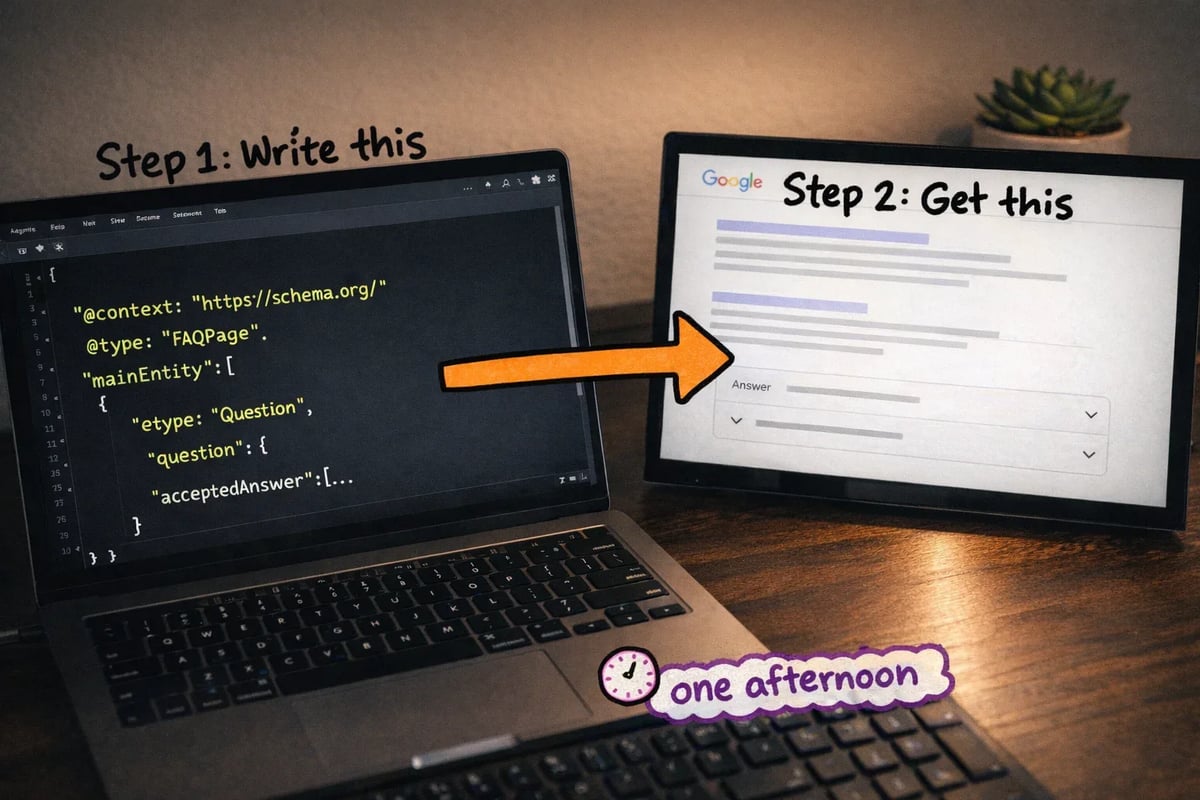 Write the markup on the left, earn the real estate on the right.