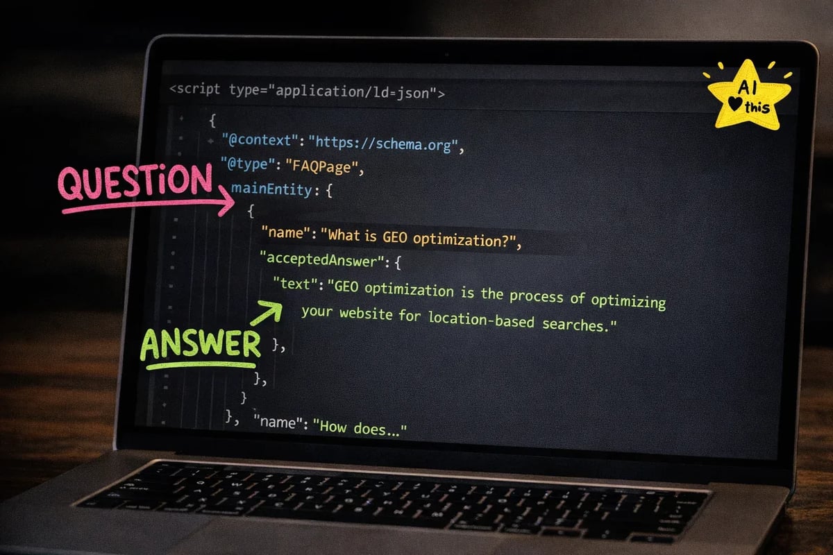 This is what 'FAQ schema' actually looks like — and yes, you can copy-paste your way to AI visibility.