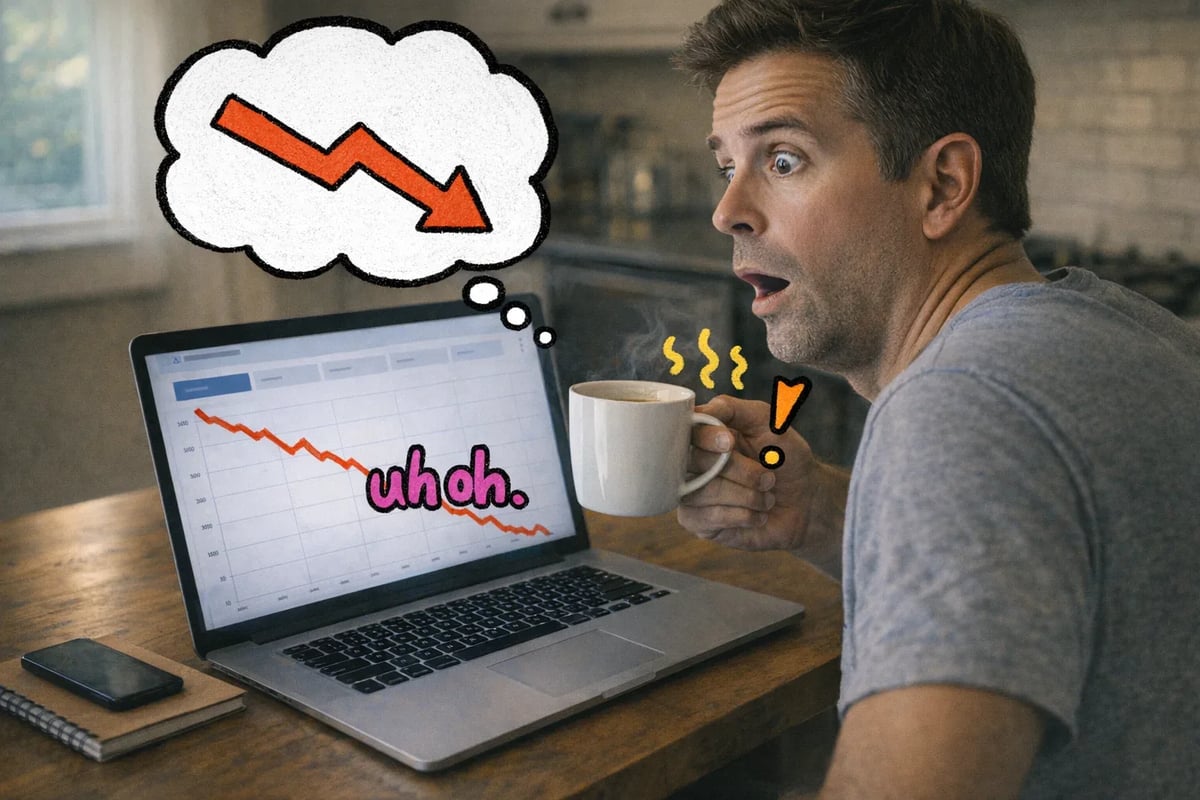 The exact moment you realize the site isn't broken — the internet just stopped sending people your way.