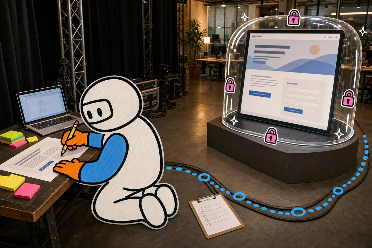 The agent can work backstage on the draft while the live page stays protected until you approve the change. The agent can work backstage on the draft while the live page stays protected until you approve the change.