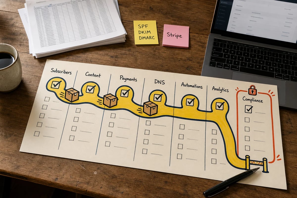 A beehiiv migration is safest when every moving part gets checked before the platform switch, especially consent, authentication, and paid subscriber details.
