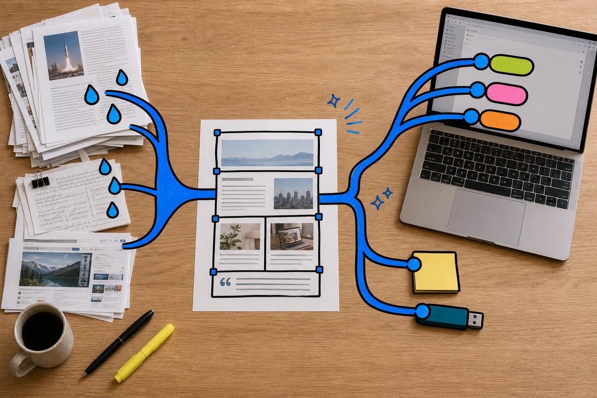 ClickMinded sits before the send, turning research into a finished draft you can move into Mailchimp, GoHighLevel, Kit, HTML, or Markdown. ClickMinded sits before the send, turning research into a finished draft you can move into Mailchimp, GoHighLevel, Kit, HTML, or Markdown.