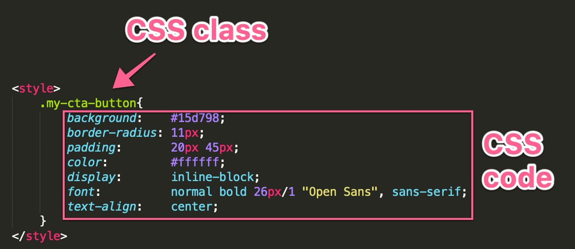 CSS styles for a custom CTA button