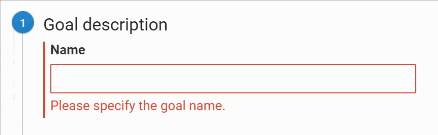 Naming a custom Goal in Google Analytics